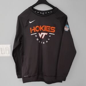 Nike Dri-Fit Men's VA Tech Hokies Football Military Bowl Charcoal Sweatshirt - L